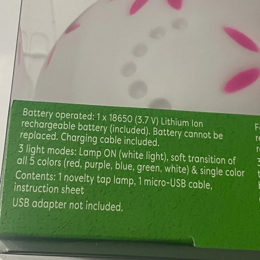 Ashland 5.5” Color Changing Round Floral Novelty Tap Lamp